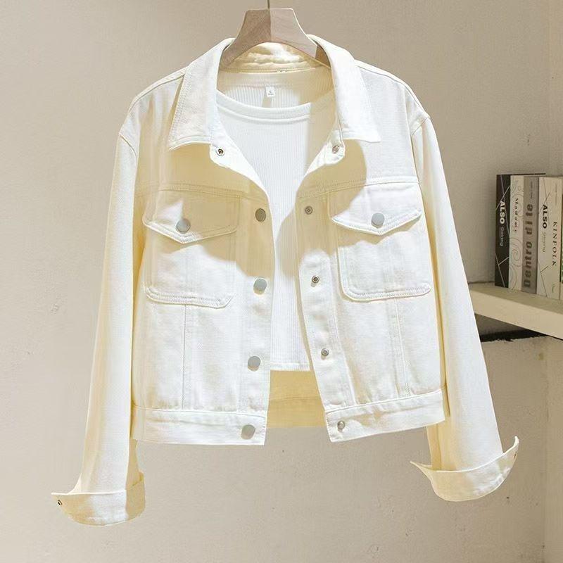 2025 Summer Women s Petite Loose Hong Kong Style Denim Jacket – Versatile Casual Outerwear 2XL