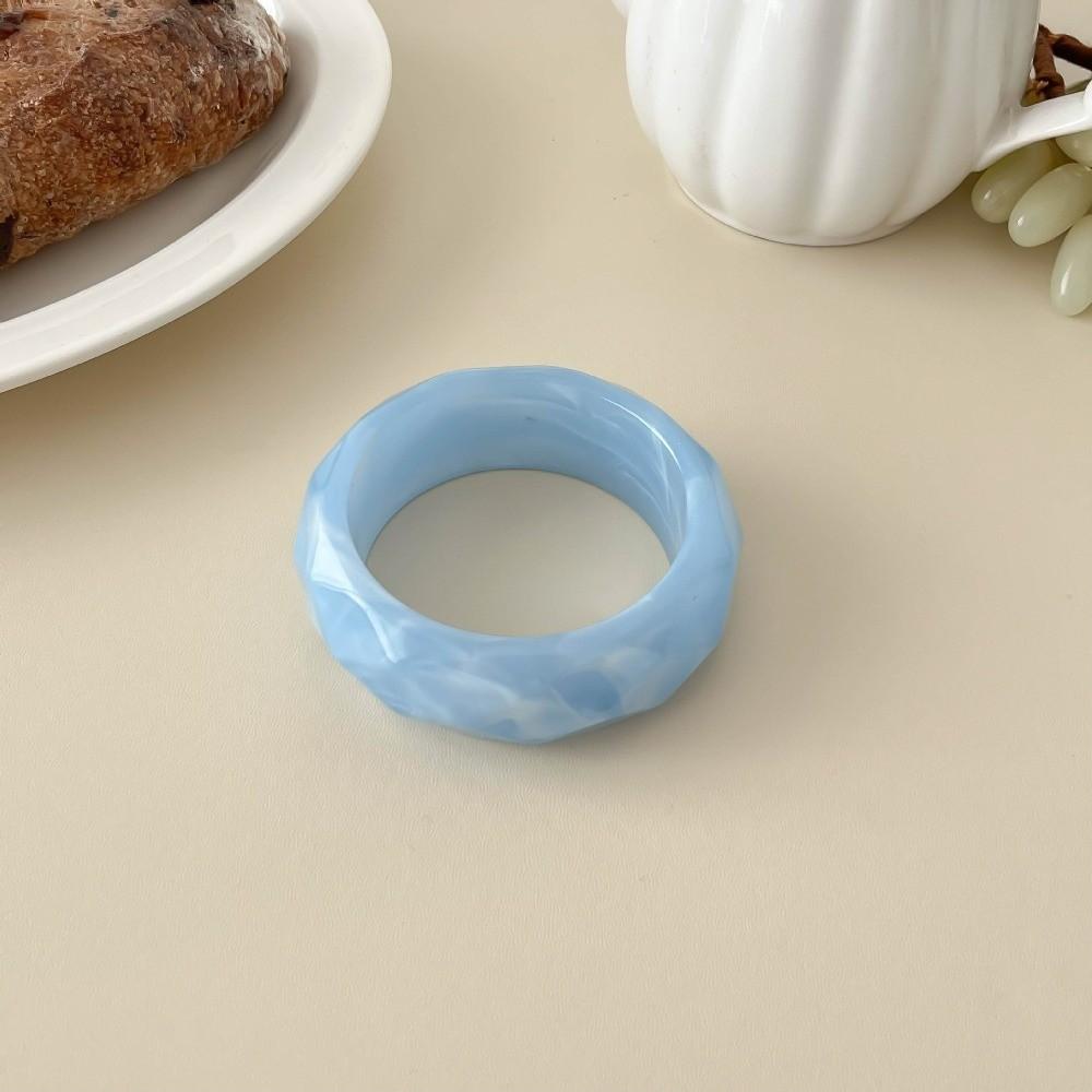 Богемный Цветной Браслет-Браслет из Смолы Прозрачный Дофаминовый Жемчужный Браслет Ювелирные Аксессуары Геометрический Широкий Массивный Кольцо на Руку синий