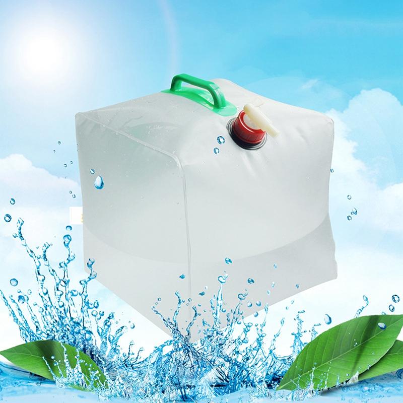 Zewnętrzny 20L składany worek na wodę Duża pojemność przenośny pojemnik na wodę Czajnik plastikowe wiadro Sprzęt kempingowy