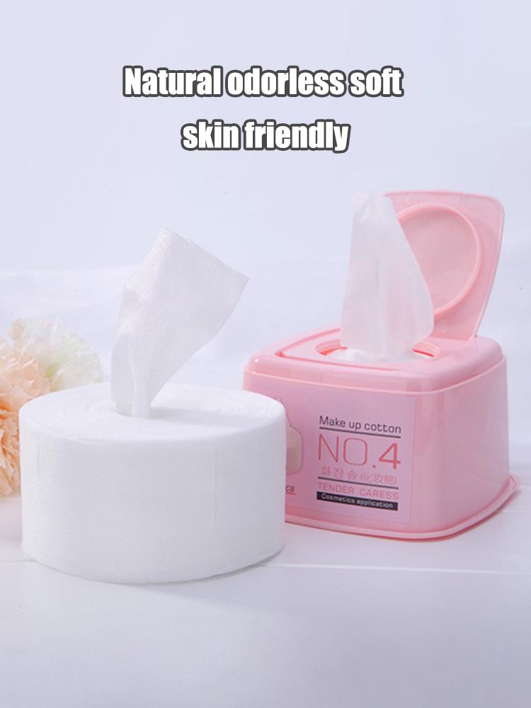 250pcs of Non-woven Fabric Thin Boxed Makeup Cotton Disposable Water-saving Makeup Remover Cotton Pad Wet Compress