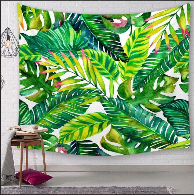 Modern Nordic Polyester Tapestry Tropical Plants Wall Hanging Decor Hot Bohemian Tapestry For Bedroom Dorm Living Room Wall Art