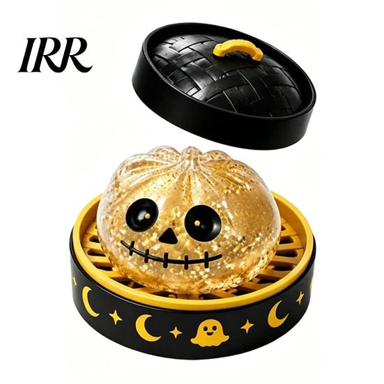 Cute Cartoon Pumpkin Toys Halloween Decompression Toy, with Glitter Squishy Dumpling Pumpkin/Eyeball/Ghost Shape, Sensory Stress Relief Fidget C