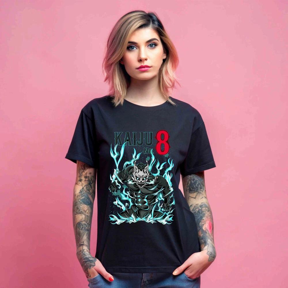 Anime Kaiju No 8 Mina Shiro Kaij Black T Shirt S