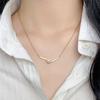 Simple Pearl Necklace For Women Summer Choker Light Luxury Fashion Jewelry Titanium Steel Necklace
