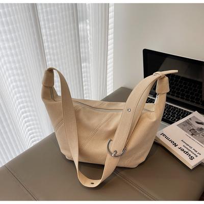 Solid Color Dumpling Bag New Fashion Simple Shoulder Bag Niche Temperament Commuter Messenger Bag
