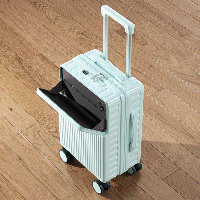 Multifunctional Student Trolley Suitcase with Front-Opening and Combination Lock, Large Capacity