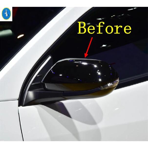 ABS Door Rearview Mirror Anti-rub Guard Stripes Rear Bumper Decor Cover Trim For Toyota Yaris   Car Chrome Accessories
