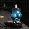 1pc, Body Art Ceramic Handicrafts Home Decorate Backflow Incense Burner Incense Censer (Without Incense)