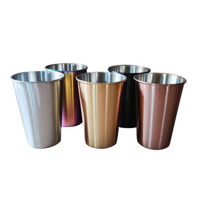 5pcs Stainless Steel Cups 500ml Capacity for Kids Adults Shatterproof Metal Cups for Travel Outdoor