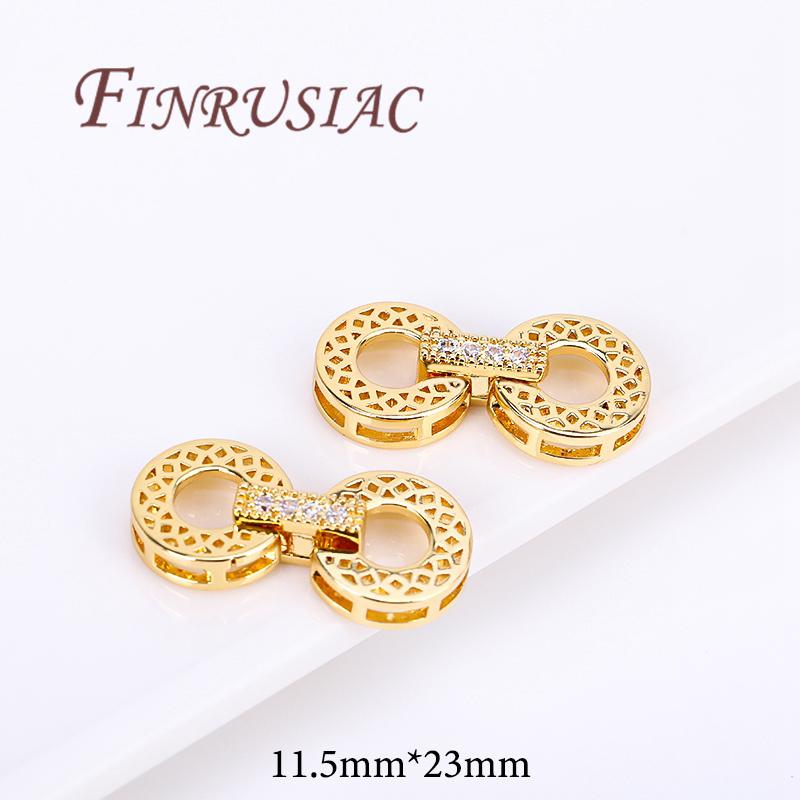 18K Gold Plated Clasp For Jewelry,Connectors For Bracelets,Fasteners Clasps,DIY Jewelry Accessories,Necklace Findings