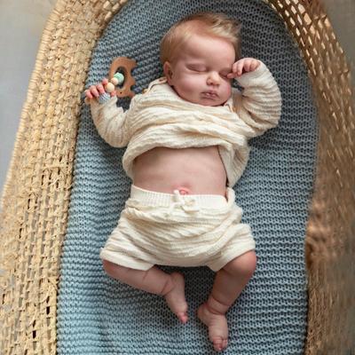19 Inch Full Body Silicone Reborn Baby Doll LouLou Lifelike Cuddly Bebe Newborn Doll Multiple Layers 3D Painting Skin Dress Up Doll Kids Playmate Toys