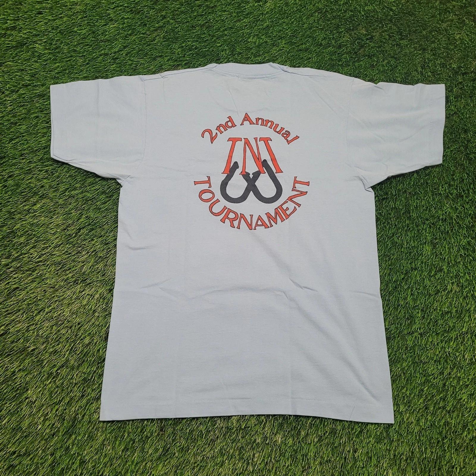 

Vintage 1989 Screen Stars TNT Tournament T-Shirt Mens Medium (Tagged L) L
