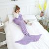 Breathable Hand-Knitted Mermaid Nap Blanket - Soft and Comfortable for Summer