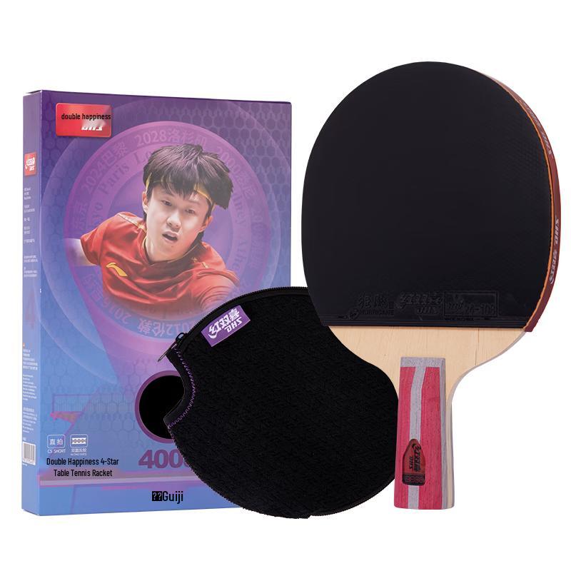 DHS Hurricane 4-Star Straight Handle Table Tennis Racket