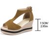 Fashion Summer Cover Heel Platform Sandals Women Fashion T-Strap Wedge Heel Sandal Female New Style Outwear High Heel Sandalias Mujer