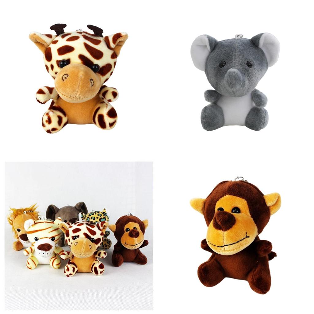 Wholesale Forest Animal Claw Machine Dolls Four Inch Tiger And Lion Plush Toys, Keychain Decorations And Accessories Plush, Pp Cotton, Customizable)