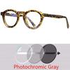 Round Photochromic Glasses Men Women UV Protection Myopia Eyewear 0 To 6 Diopters Lightweight Frame