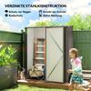 5.3 X 3.1ft Corrugated Steel Garden Shed - Light Grey