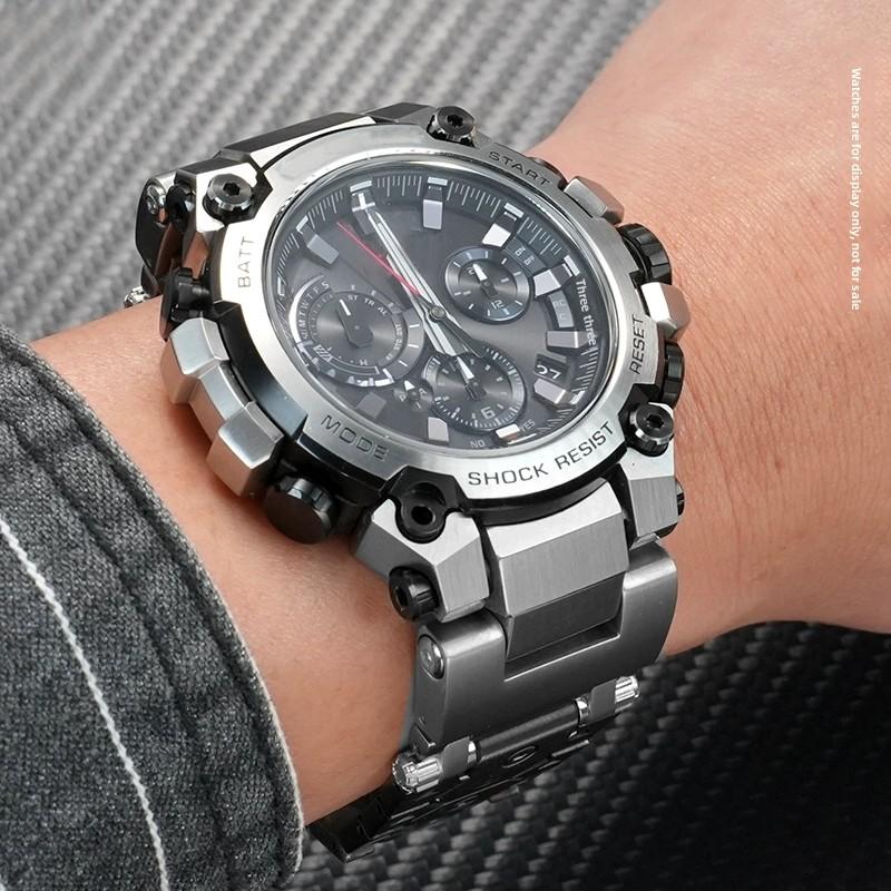 Cinturino a sgancio rapido per Casio G-SHOCK MTG-B3000B/BD Uomo cinturino in acciaio inossidabile modificato Braccialetto metallico sportivo alla moda