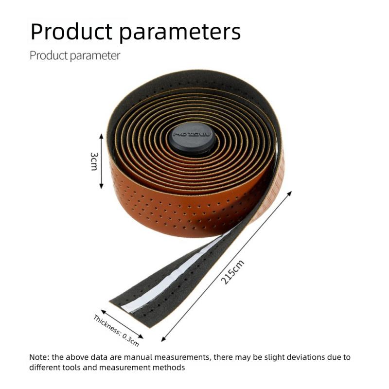 Durable Rubber Bike Handlebar Tape, Perforated Breathable Non-Slip Wear Resistant Bar Strap for Road Bike Outdoor Cycling