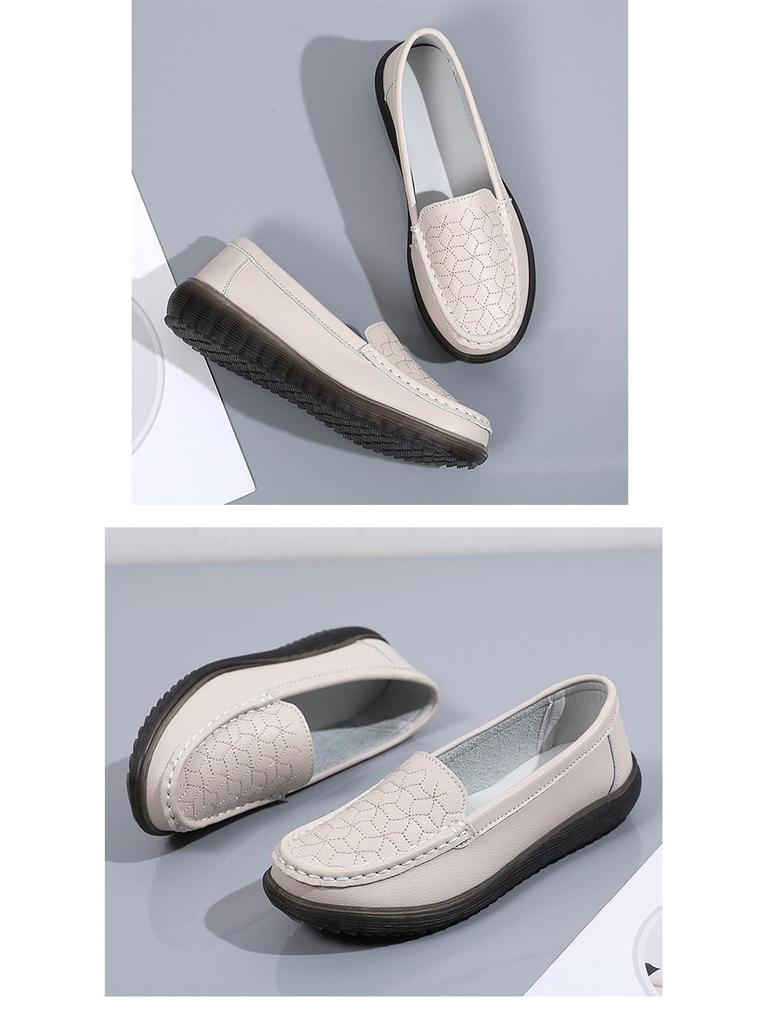 Doudou Women's Slip-On Loafers: Spring-Fall Non-Slip Casual Shoes, Low-Cut, Plus Size for Pregnant Moms