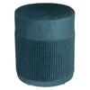 "Nofy" Velvet Pouf Height 38 Cm Atmosphera - Duck Blue