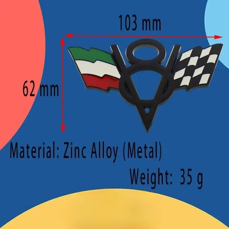 American Flag V8 V 8 Italy UK Germany US National Flag for Fender Trunk Rear Bonnet Nameplate Decal Emblem Badge Sticker