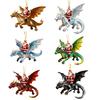 Exquisite Xmas Gift for Friends 2Pcs Santa Dragon Rider Christmas Ornament, 2D Acrylic Flying Artistic And Decor Claus Hanging Decor, Festive