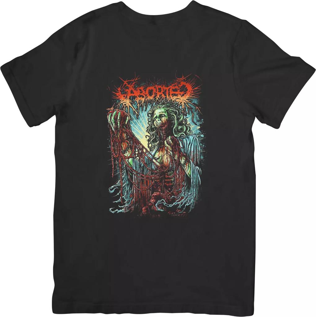 Aborted Music Unisex Fit for Men & Women Quality Cotton T-Shirt Black