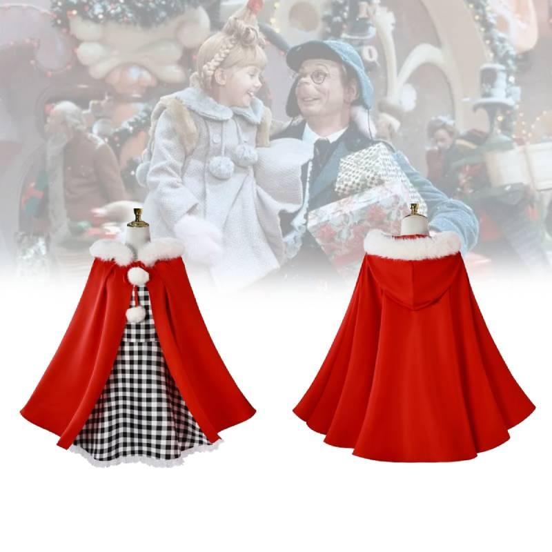 How The Stole Christmas Cosplay Role Play Halloween Party Red Fashion