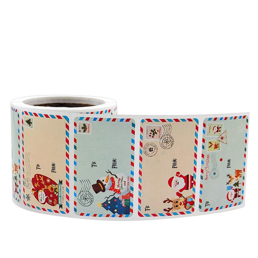 250 Pcs Christmas Tags Self Adhesive Gift Tags for Xmas Presents Christmas Labels Stickers for Wrapping Paper Birthday
