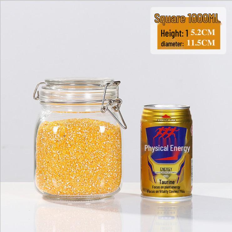 Food-Grade Glass Storage Jar for Nuts, Grains, Wine, Tea, and Honey