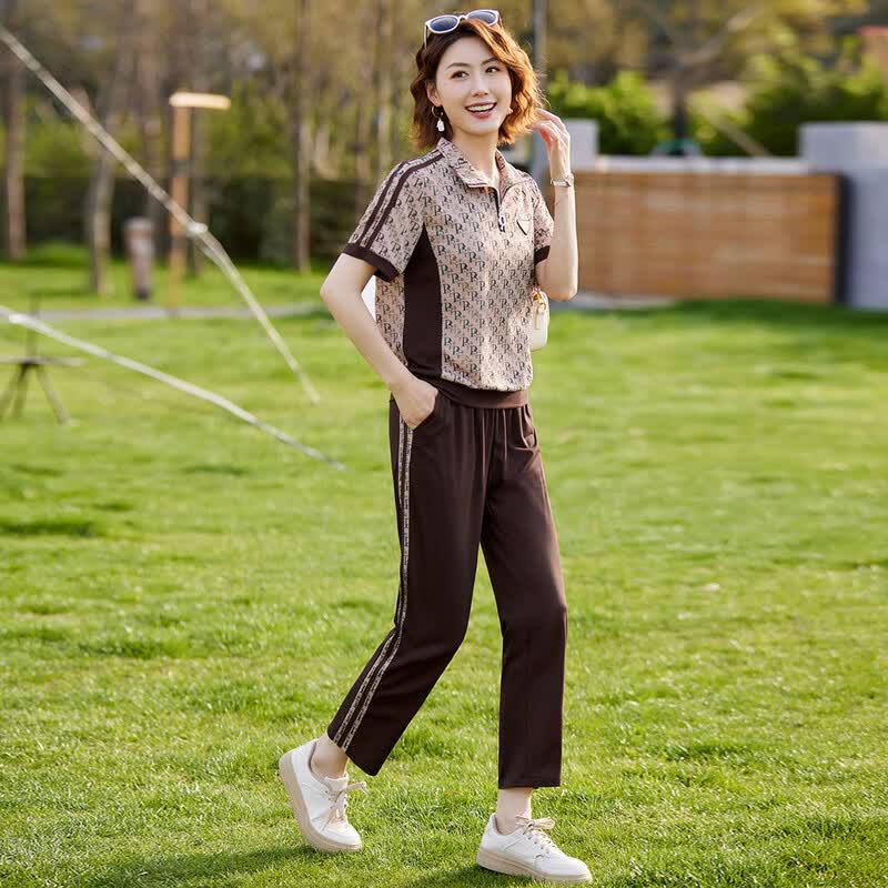 Paster Women's Summer Casual Short-Sleeve Set