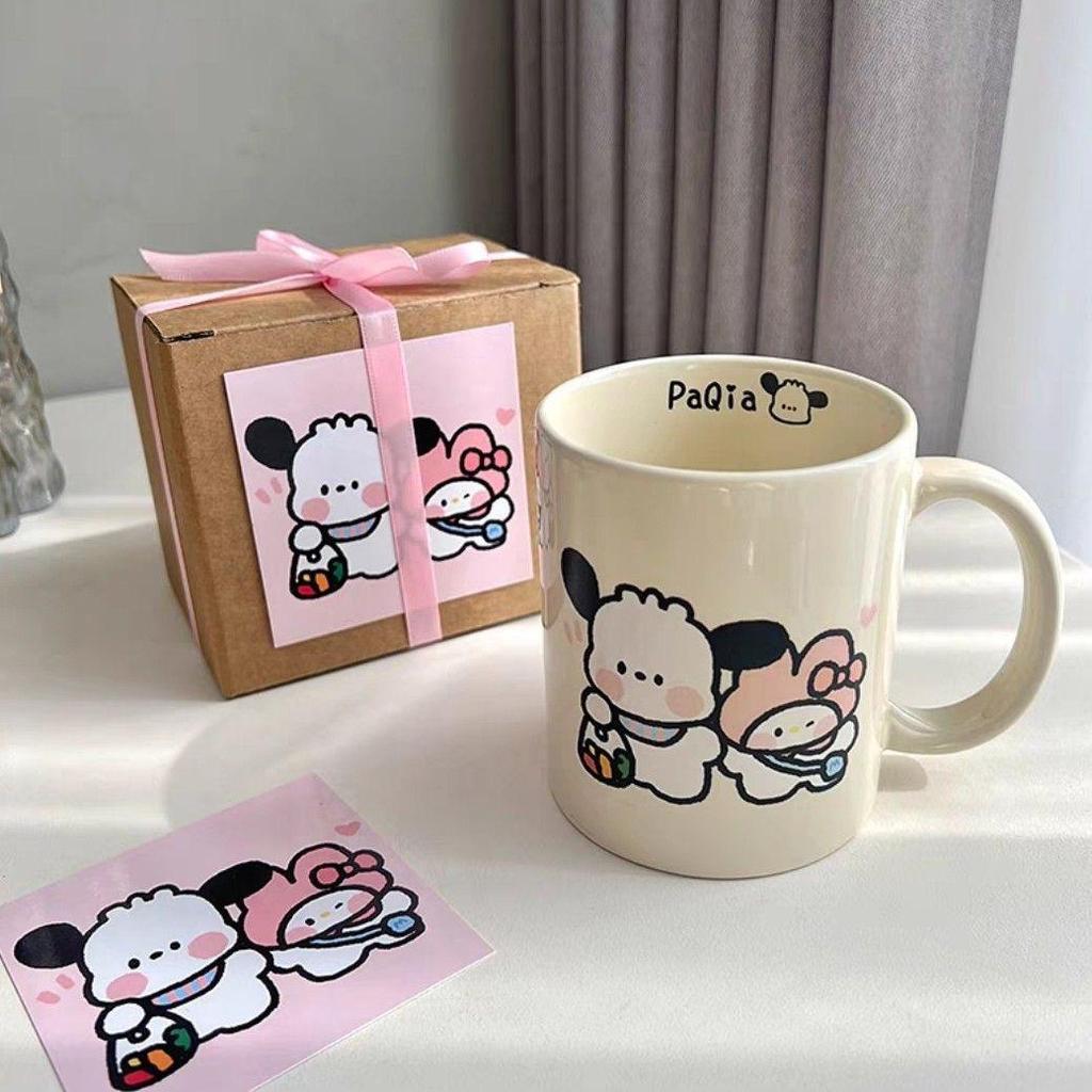 Cute Cartoon Pacha Dog Ceramic Mug & Rice Bowl Gift Set