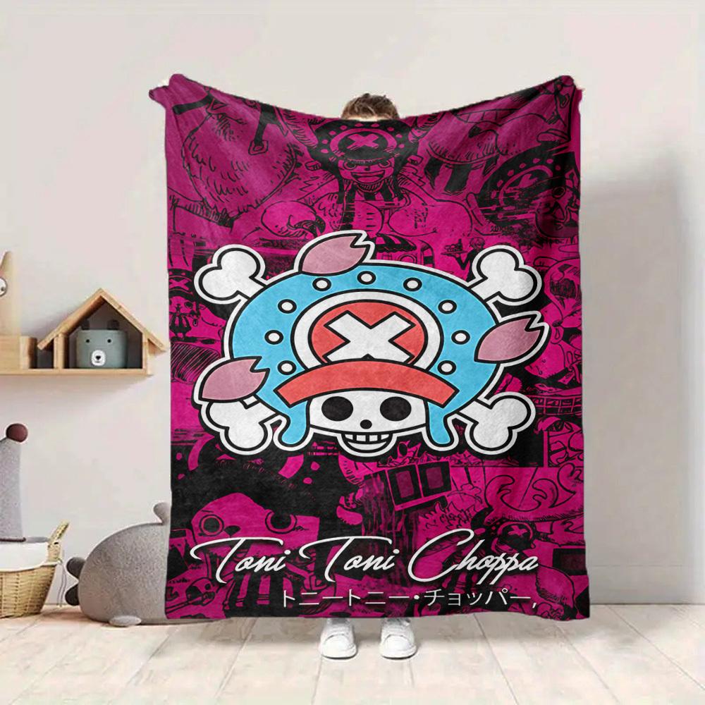 1 Stück ONE PIECE Toni Chopper Flanelldecke, Weich Hautfreundlich mit Digitaldruck, Verschiedene Größen erhältlich für Familie, Freunde, Geburtstag
