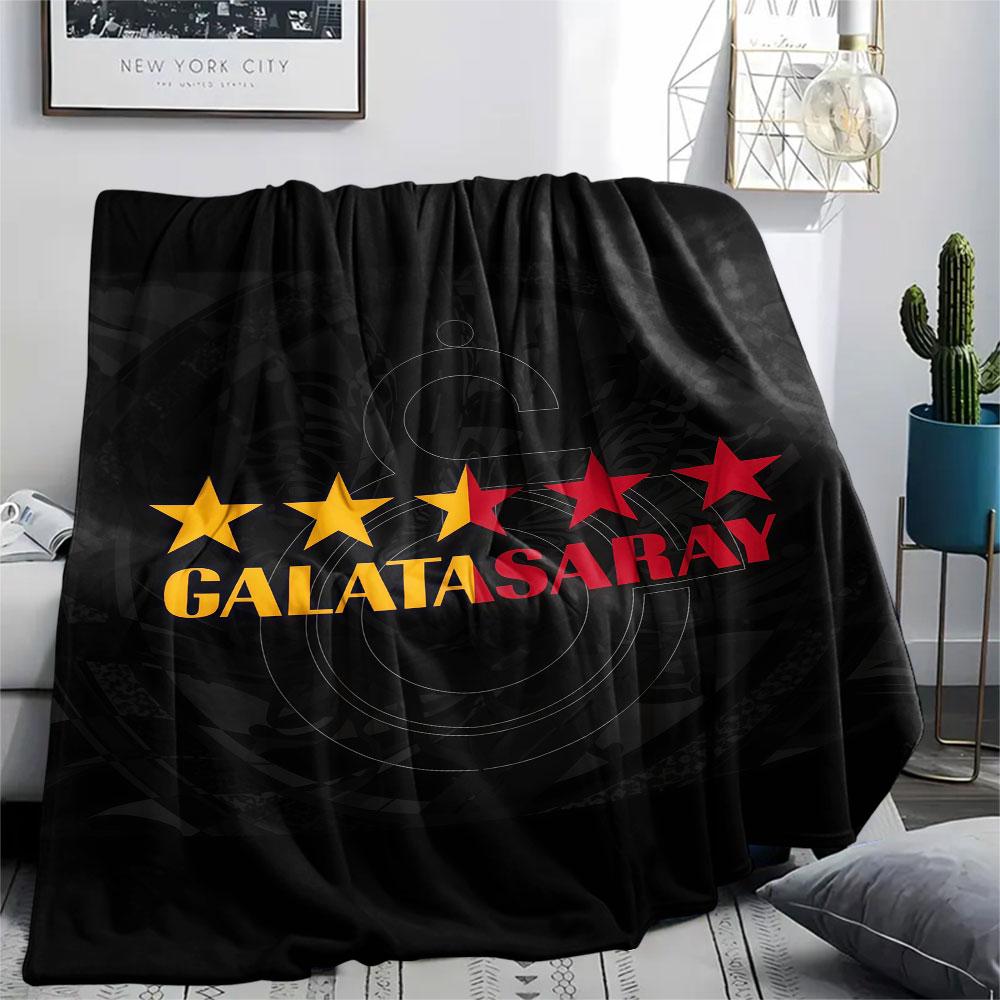 Galatasaray Spor Kulübü Printed Flannel Blanket, soft throw for bedroom sofa, washable, fan merchandise, great gift.