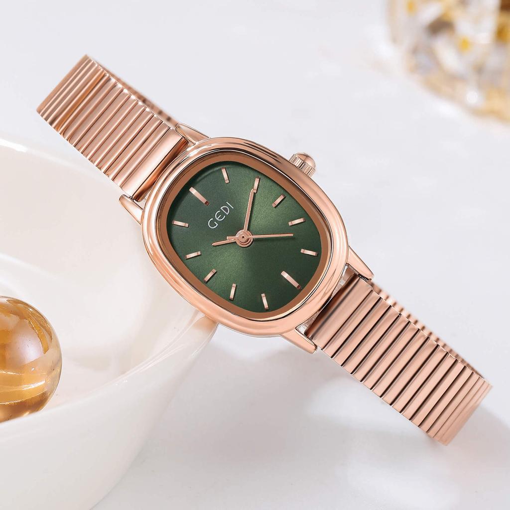 Creative Small Cocoa Oval Small Plate Women'S Student Japanese Minimalist Alloy Waterproof Quartz Watch