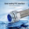 Hexagonal Standard Male Thread Galvanized Metal Flexible Conduit Box Connector with Lock Nut, External Threaded Snake Skin Tube.