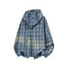 Hooded Checkered Long-Sleeve Shirt—Unisex Oversized Sun-Protective Jacket, Retro Casual Top