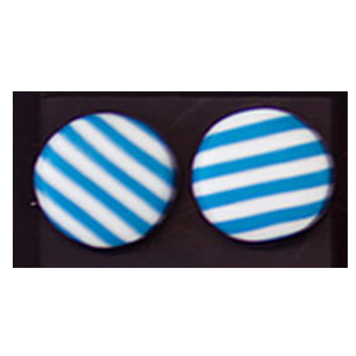 

Сокровища Лили [R6400] - Серьги ручной работы Blue White Colombine & Harlequin - 9мм (моряк)
