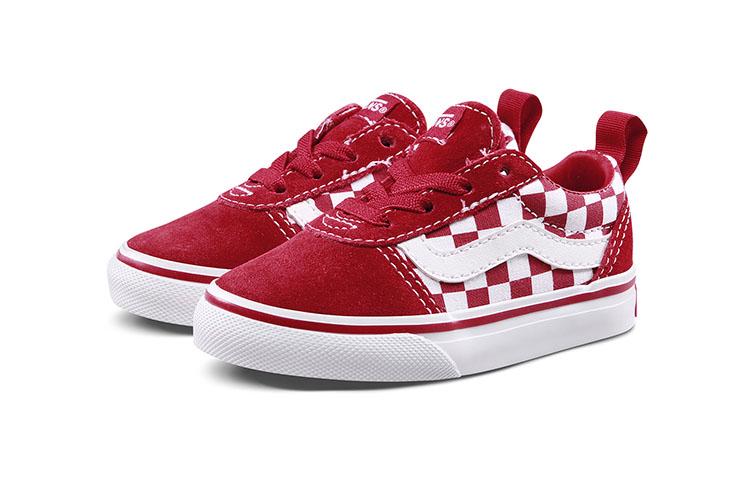 Vans Slip Resistant Cushioning Low top Skateboard Shoes Red Infant And Toddler VN0A3QU1UK7