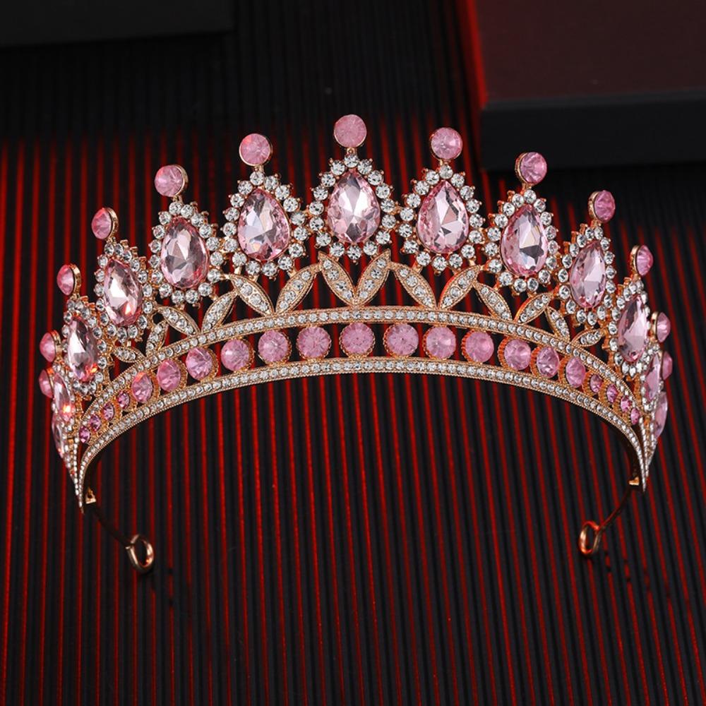 Luxury Crystal Bridal Crowns Cake Decorations Queen Princess Tiara Wedding Crown  Birthday Party