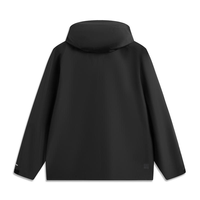 Li Ning Outdoor CF Tracing Windproof, Breathable, Abrasion Resistant, Rainproof Windbreaker Jacket Unisex Black AEMV005-3