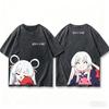 Kosmiczna Księżniczka Kaguya Spłowiony T-shirt osobowość Ubrania NowyModel Anime T-shirt Odzież na cały rok Streetwear Duży Rozmiar miękki