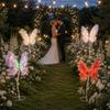 Decorațiune de Grădină Fluture Iluminat 3D cu Lumini LED pentru Petrecere de Nuntă în Aer Liber și Decor Acasă
