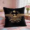 Gold Imperial Eagle Rome SPQR Cushion Cover Square Short Plush Pillow Case Living Room Sofa Home Decor Funda X