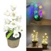 Delicate Crochete Flower LED Light Decorations Knitted Flower Plant Lightd