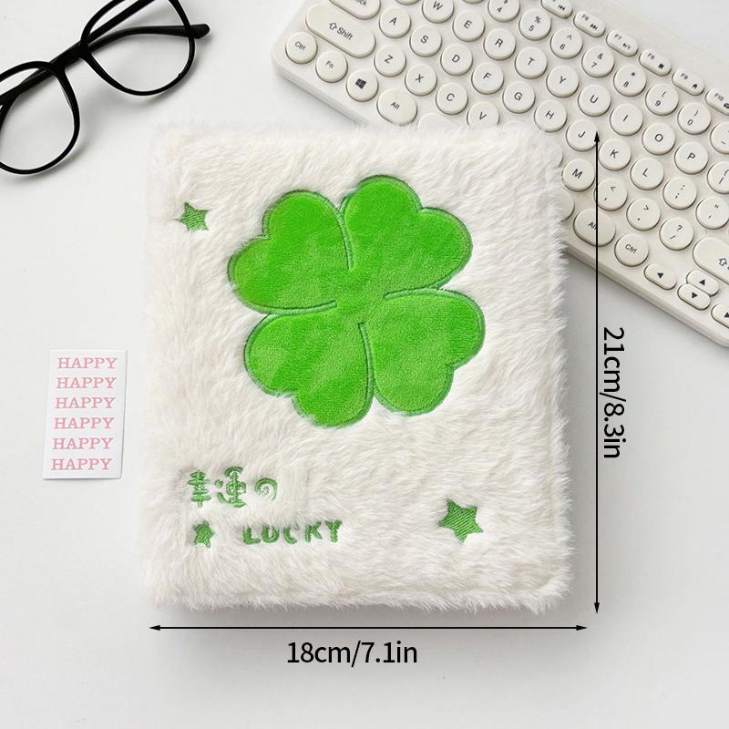 A6 Binder Lucky Plush Album Kpop Idol Photocard Holder Kawaii Plush Bindering Photocards Collect Books School Stationery