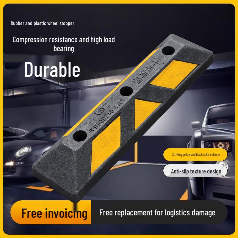 Rubber and Plastic Wheel Chock for Garage