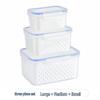 Dual-Layer Clear Fridge Storage Box with Dividers for Fruits & Veggies: Large Capacity, Breathable & Drainable Compartments